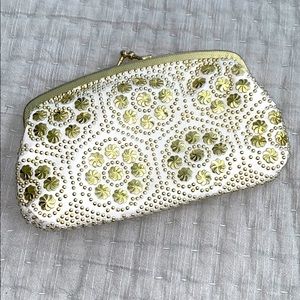 Vintage Gold Beaded Clutch